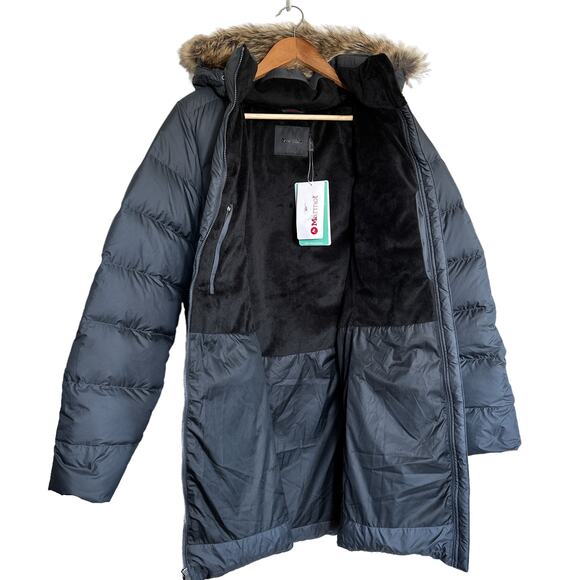 Marmot NEW Montreal 700 Fill Down Puffer Coat Parka Jacket Dark Steel Grey Large - Picture 5 of 14